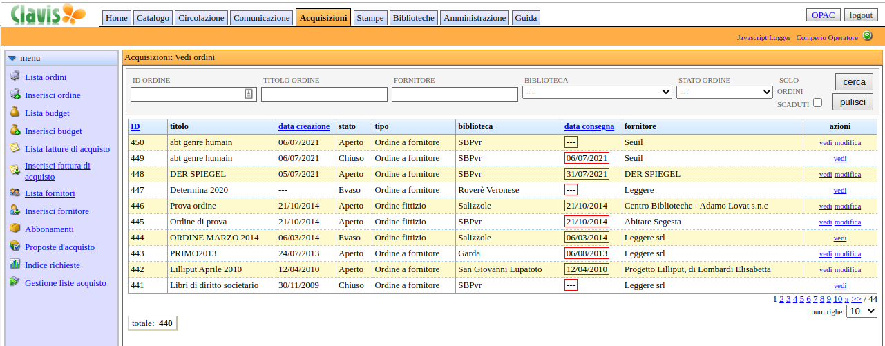 Software gestione fornitori e acquisti